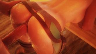  【沉浸式3D】水光蜜桃臀の极致后入 顶级臀浪颤抖娇喘 